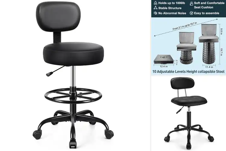 Detailed view of Best Backrest Equipped Stool