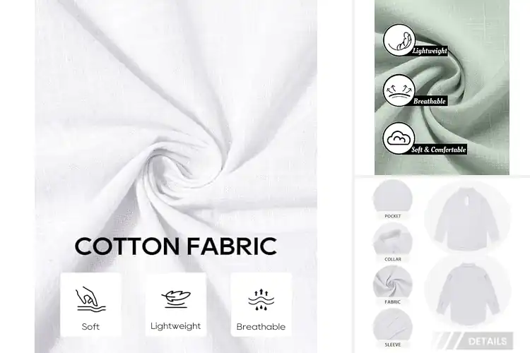 Detailed view of Best Breathable Linen Shirts