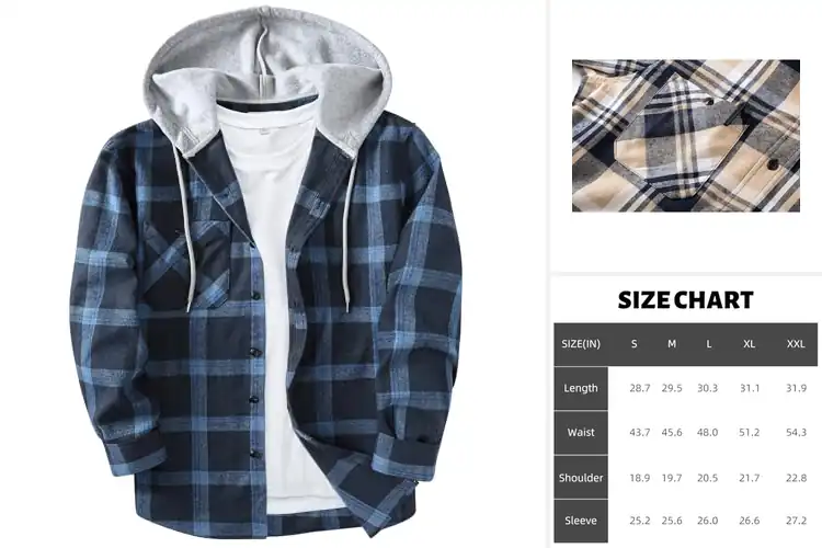 Detailed view of Best Button-Down Hoodies
