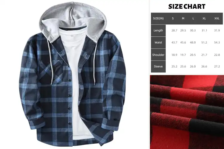 Detailed view of Best Casual Hooded Button Down Shirts