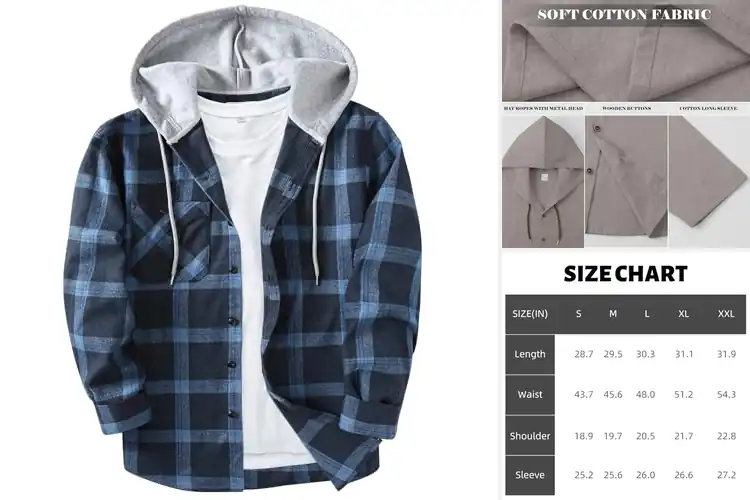 Detailed view of Best Casual Hooded Shirt With Button Down