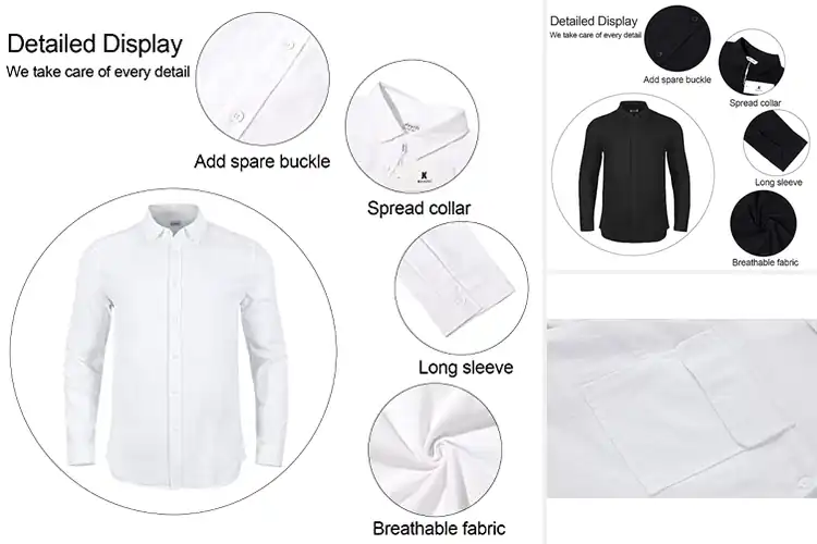 Detailed view of Best Casual Long Sleeve Linen Shirt With Roll-Up