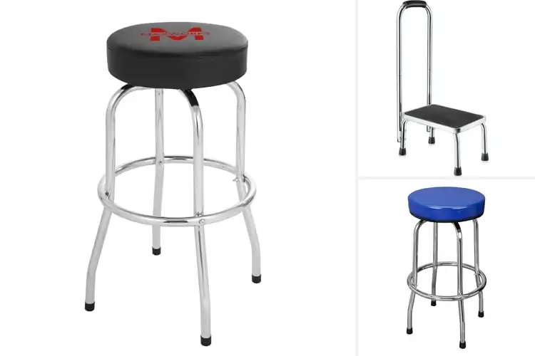 Detailed view of Best Chrome-Plated Steel Stools