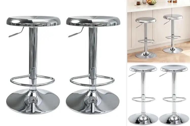 Detailed view of Best Chrome Steel Stools