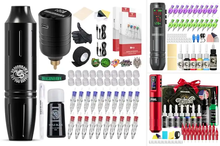 Detailed view of Best Complete Tattoo Kit 20Pcs Needles