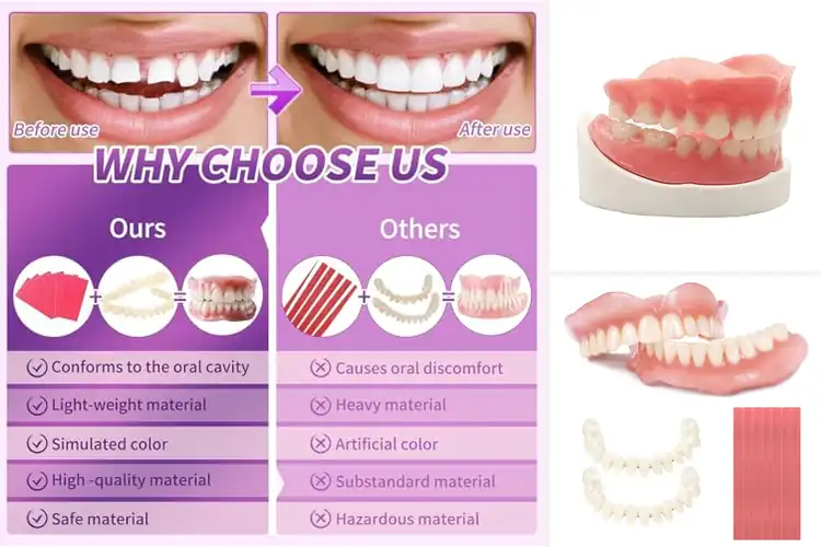 Detailed view of Best Full Mouth Dentures Kit