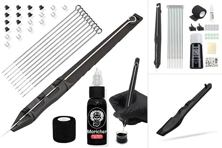Detailed view of Best Hand Poke Tattoo Practice Kit
