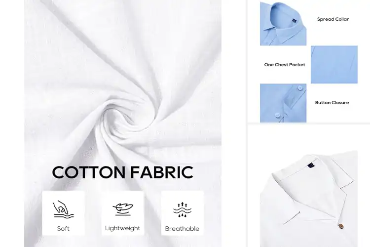 Detailed view of Best Machine Washable Linen Shirts