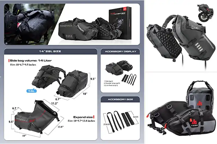 Detailed view of Best Motorcycle Soft Luggage