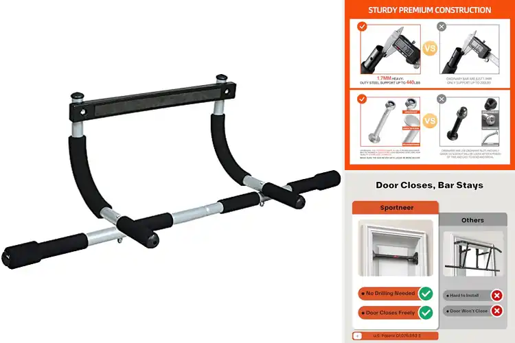 Detailed view of Best No Damage Pull Up Bars: Top 10 Doorway Gym Solutions