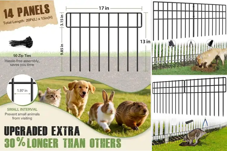 Detailed view of Best No-Dig Fence Panels: Easy, Pest-Proof Gardens