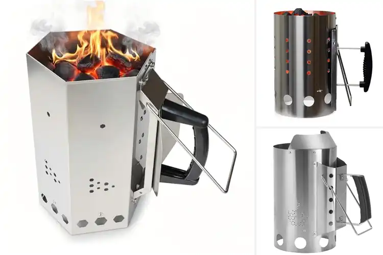 Detailed view of best premium stainless steel chimney starters