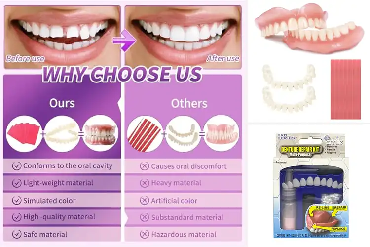 Detailed view of Best Smile Improvement Kits For Dentures